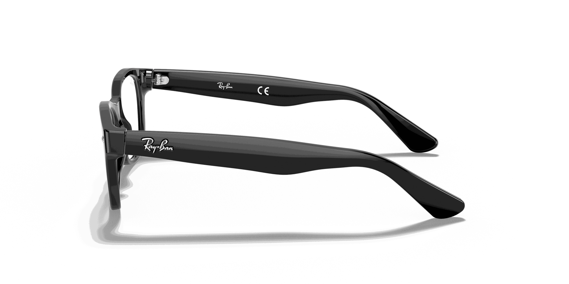 [Clear Lenses, Polished Black Frame]