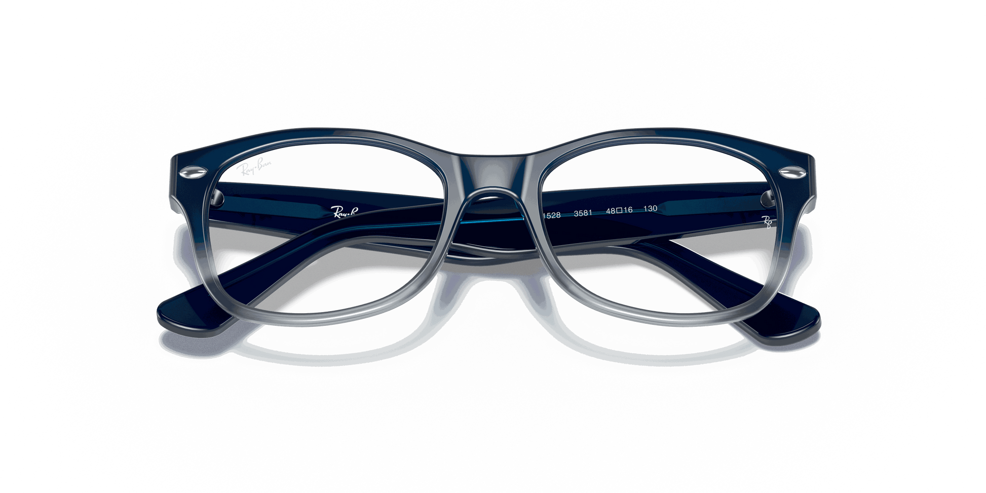 [Clear Lenses, Polished Blue Frame]
