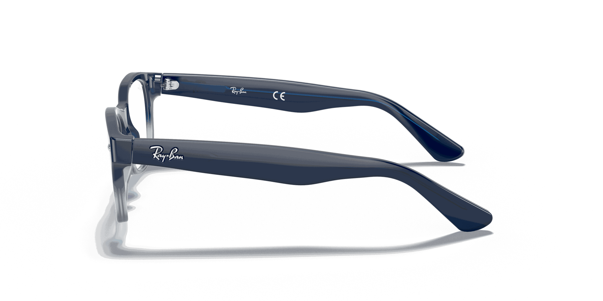 [Clear Lenses, Polished Blue Frame]