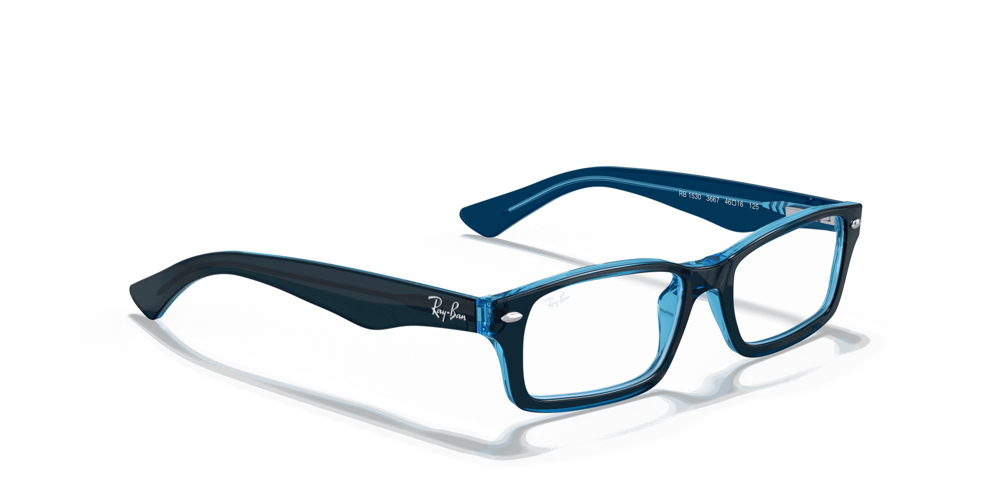 [Clear Lenses, Polished Blue Frame]