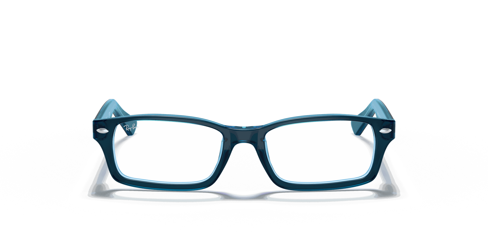 [Clear Lenses, Polished Blue Frame]