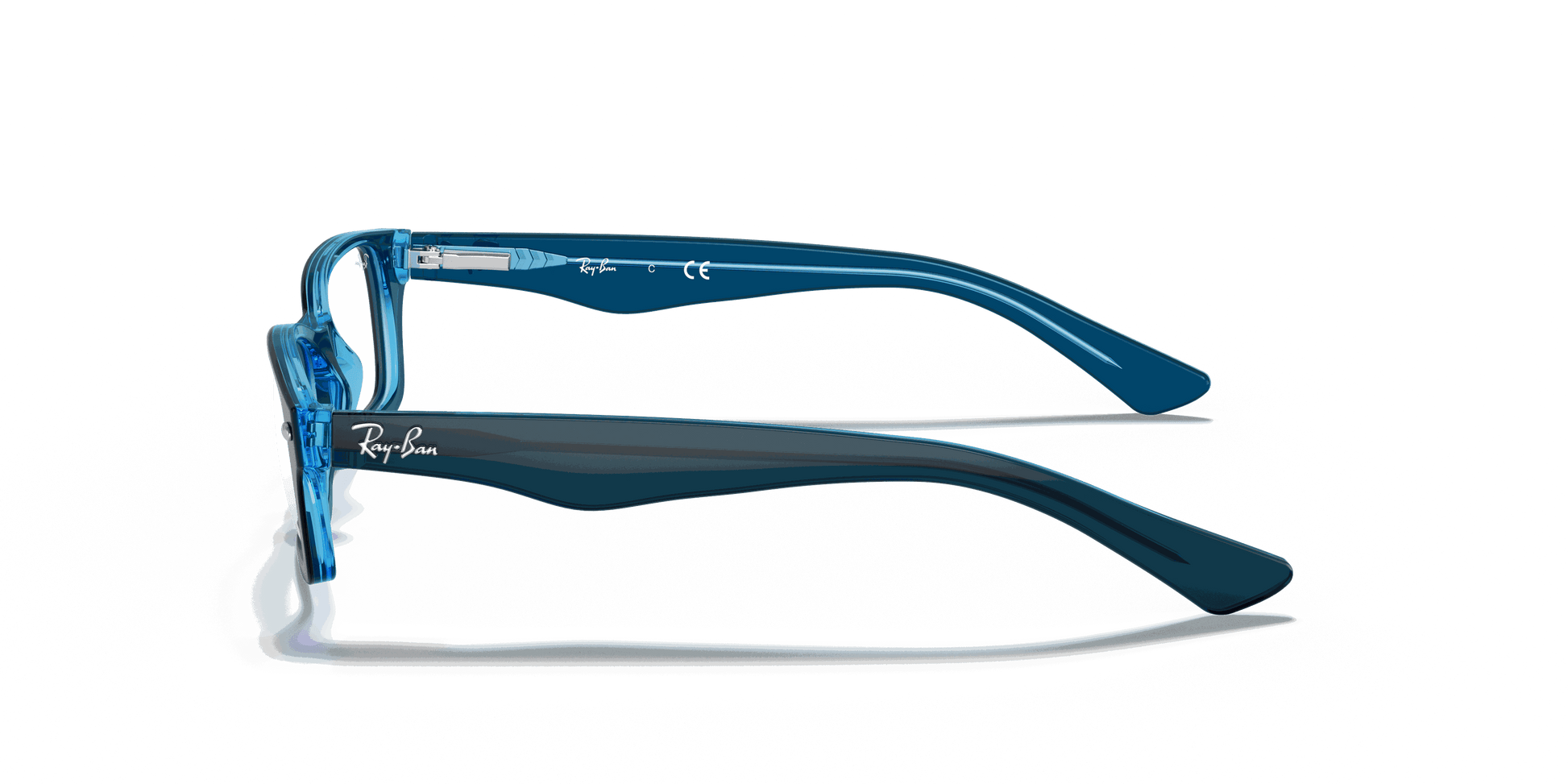 [Clear Lenses, Polished Blue Frame]
