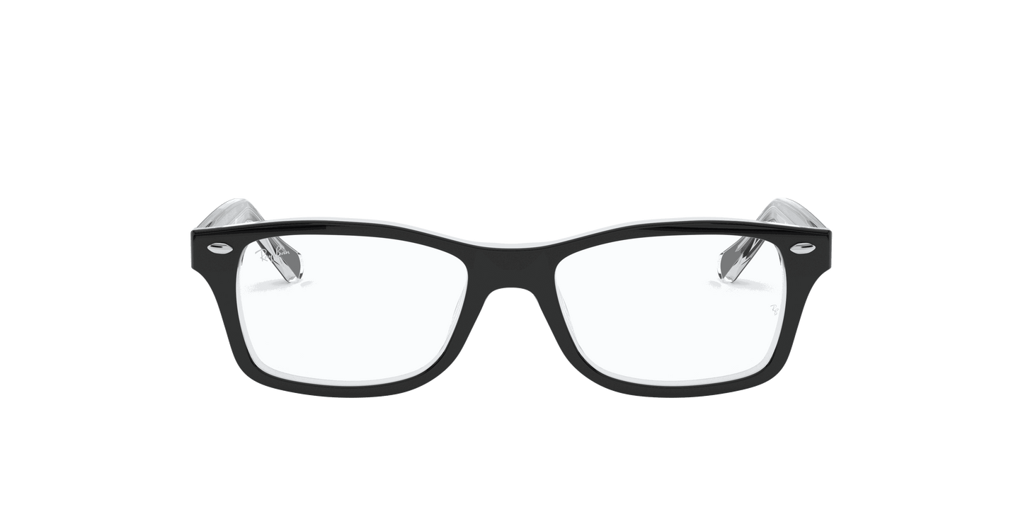 [Clear Lenses, Polished Black On Transparent Frame]