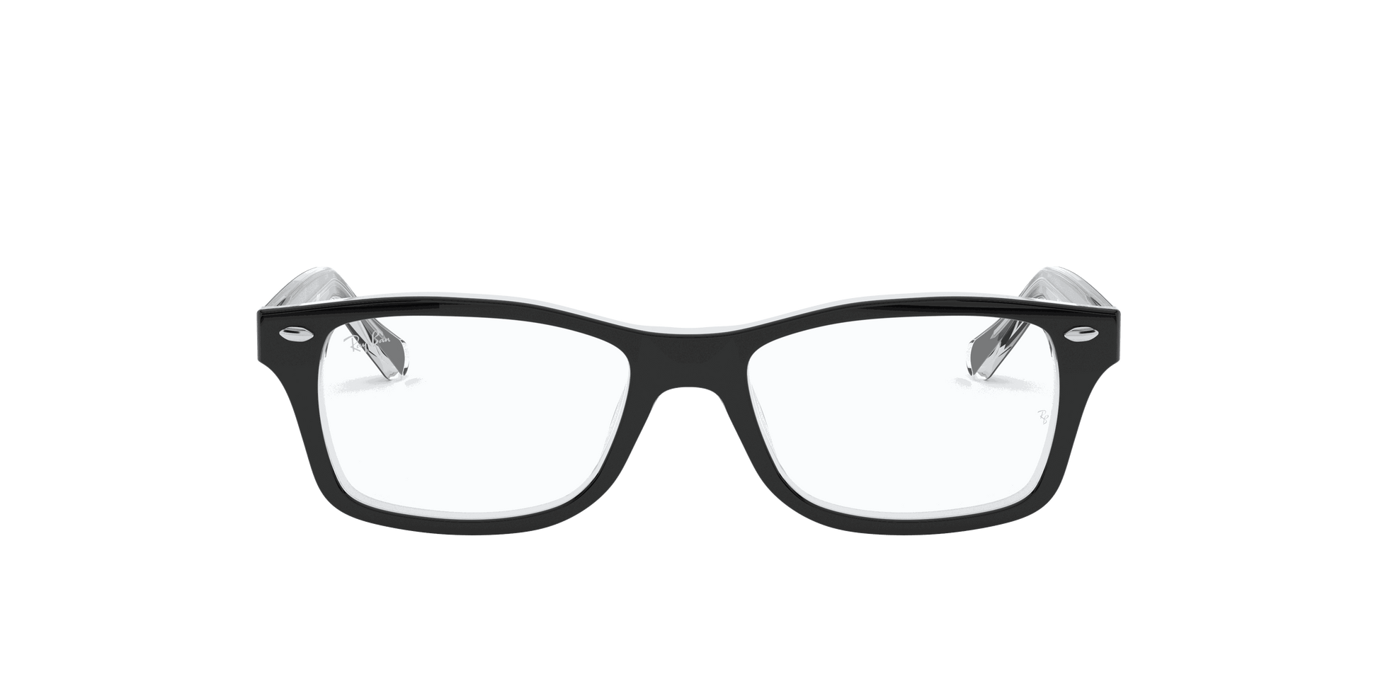 [Clear Lenses, Polished Black On Transparent Frame]