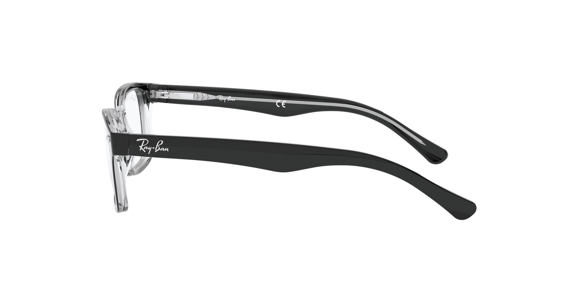 [Clear Lenses, Polished Black On Transparent Frame]