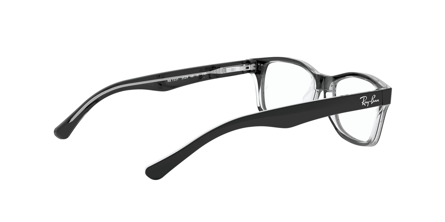 [Clear Lenses, Polished Black On Transparent Frame]