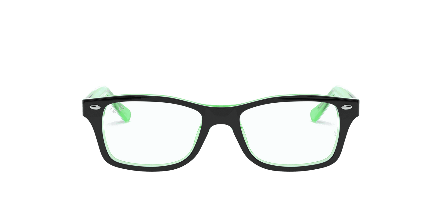 [Clear Lenses, Polished Black On Green Frame]