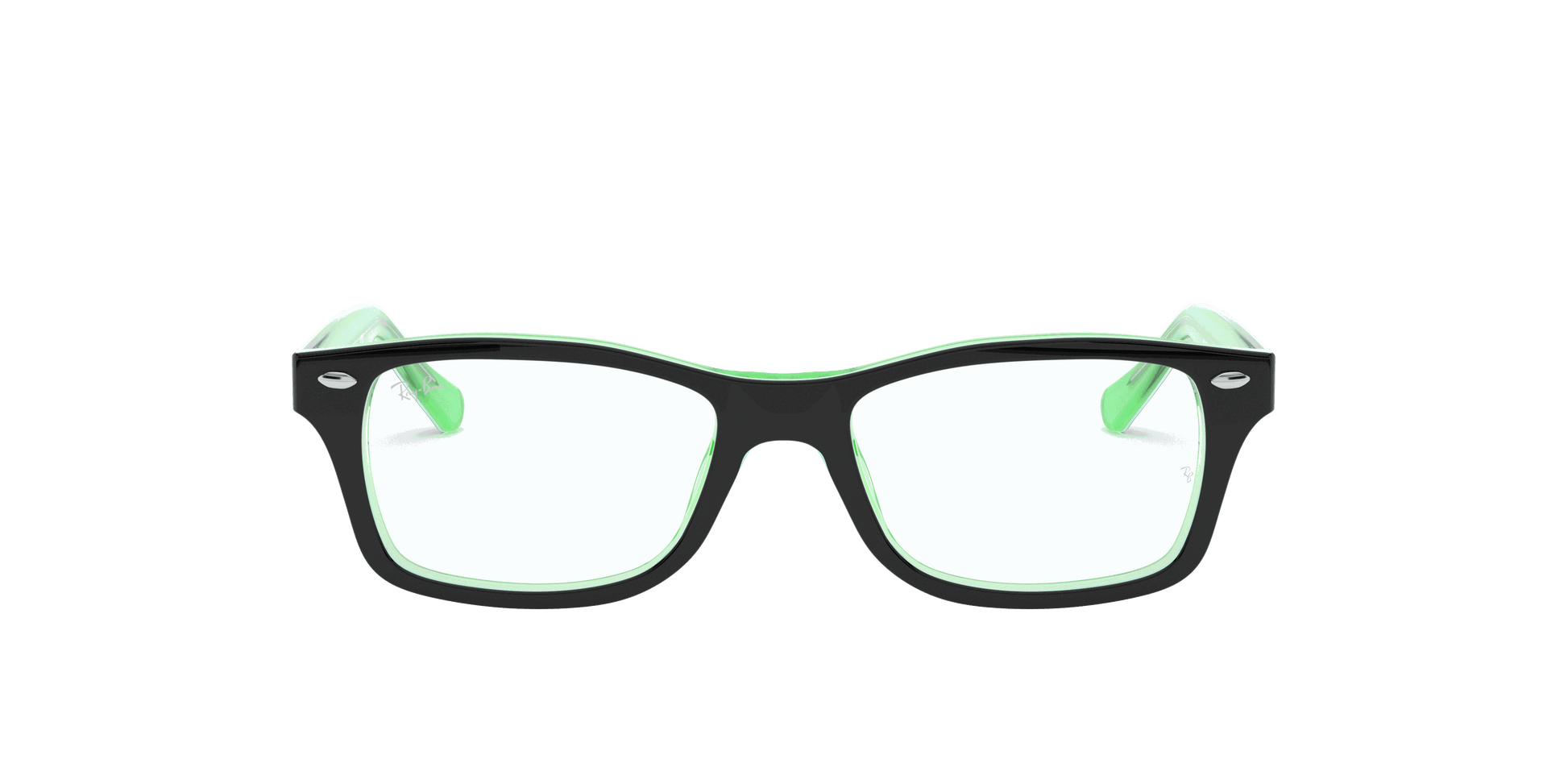 [Clear Lenses, Polished Black On Green Frame]