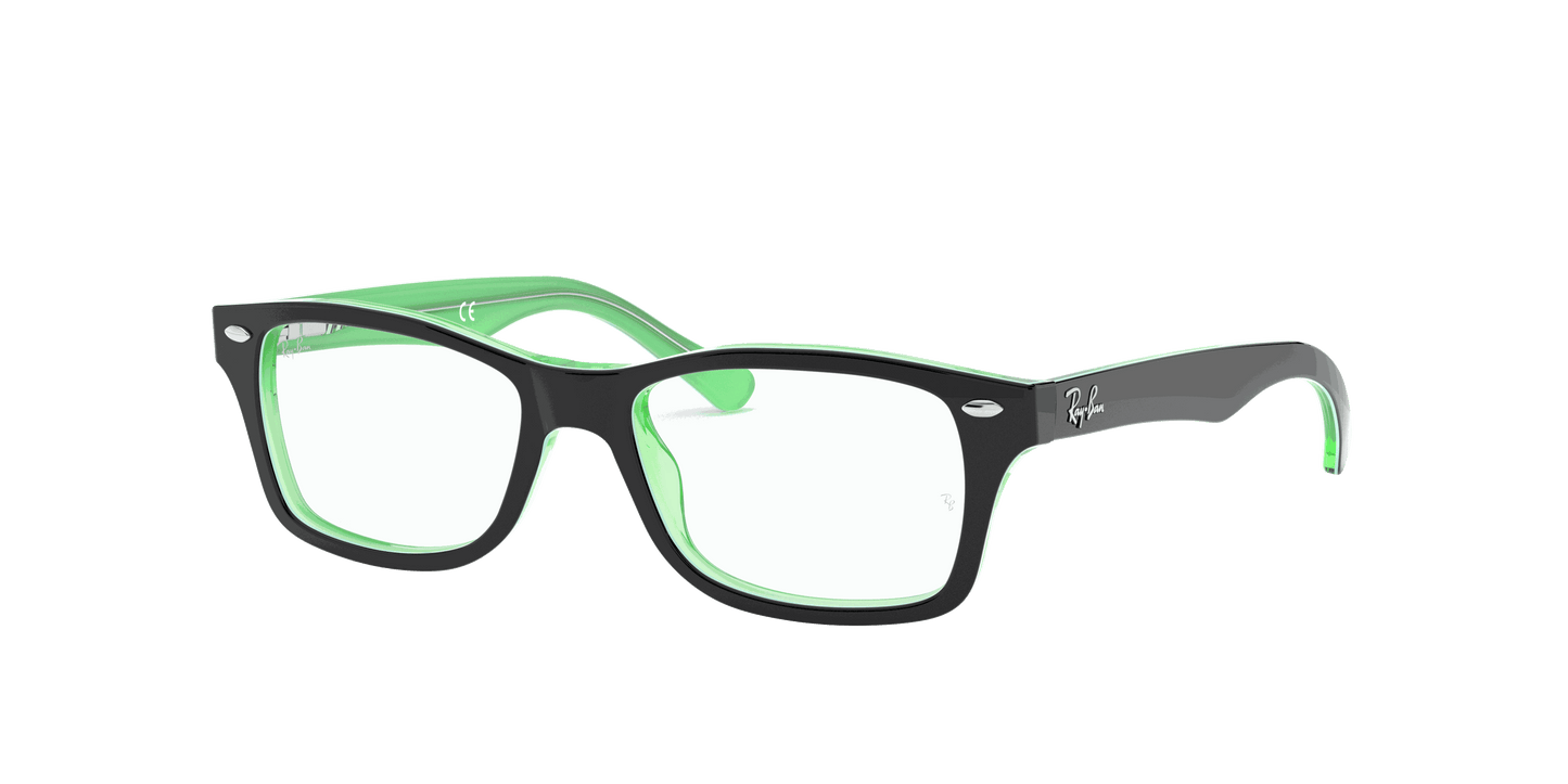 [Clear Lenses, Polished Black On Green Frame]