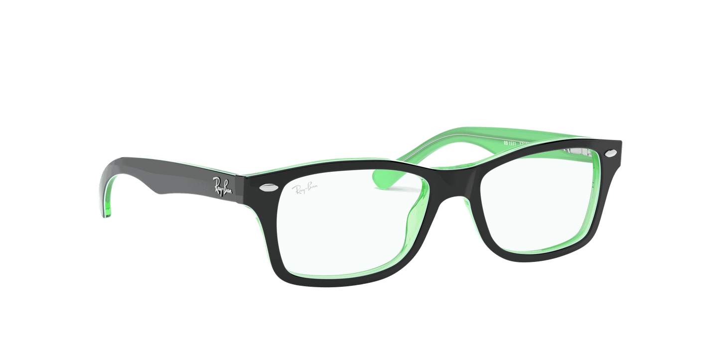 [Clear Lenses, Polished Black On Green Frame]