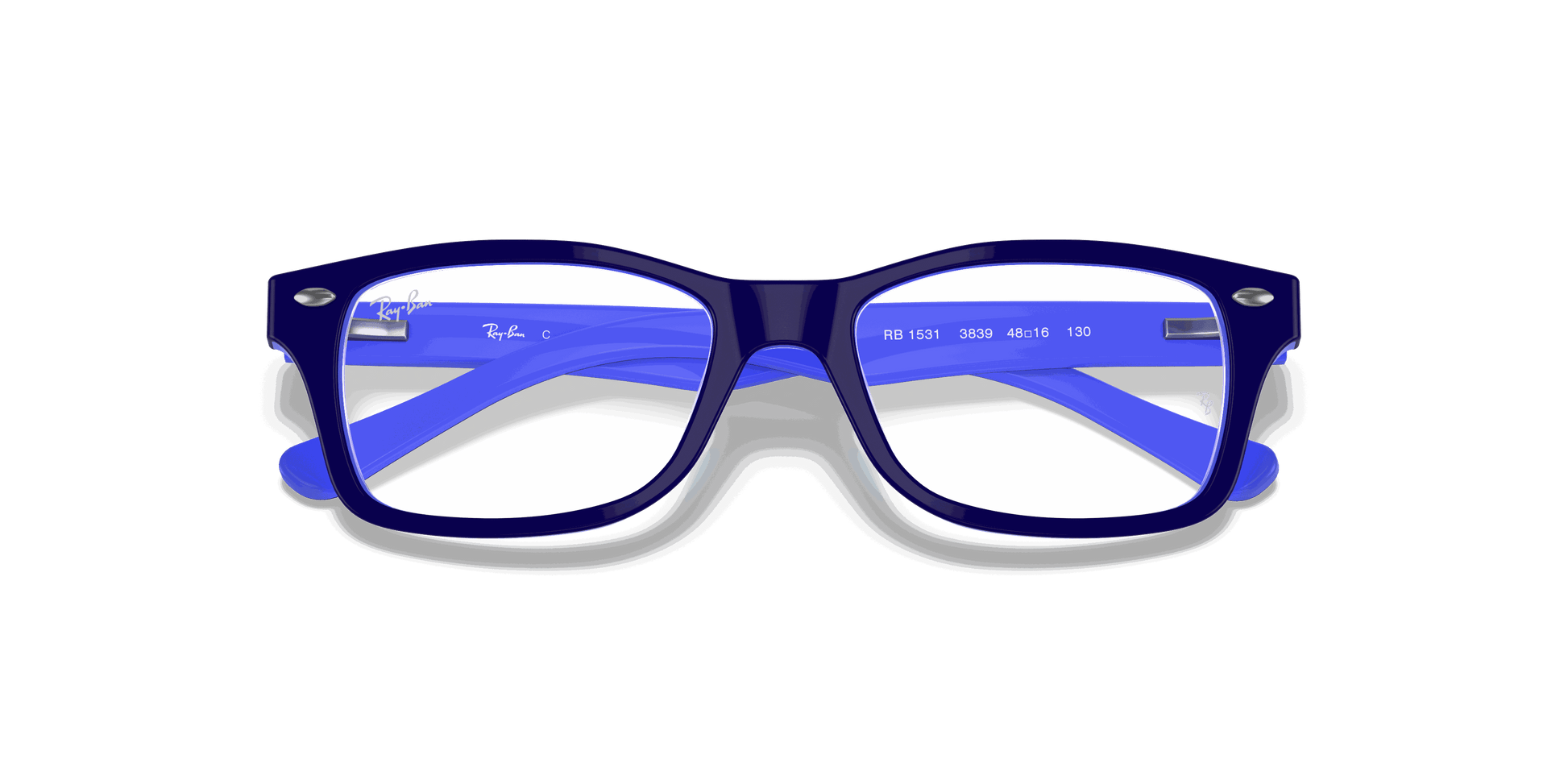 [Clear Lenses, Polished Blue Frame]