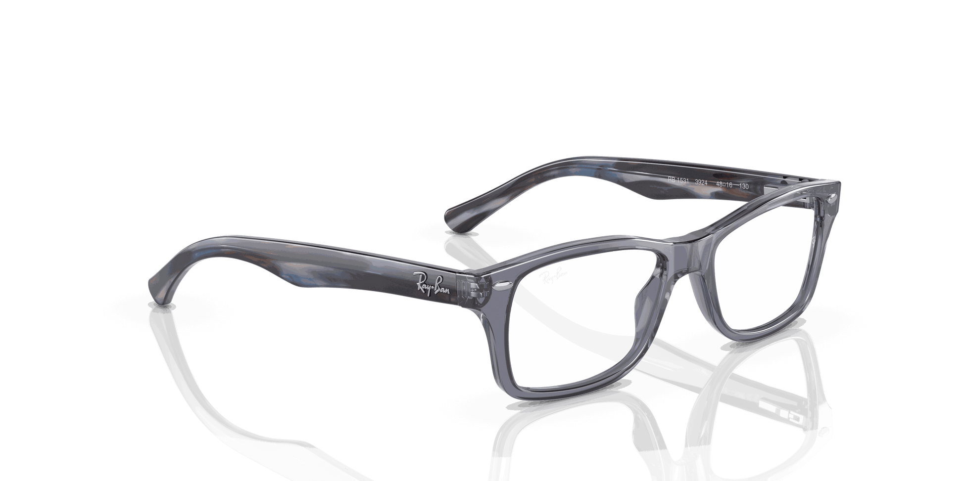 [Clear Lenses, Polished Transparent Blue Frame]