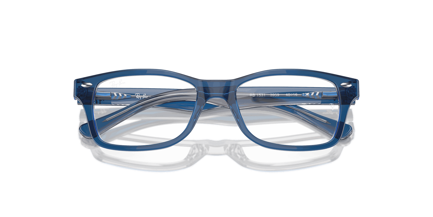 [Clear Lenses, Polished Top Dark Blue & Brown & Light Grey Frame]