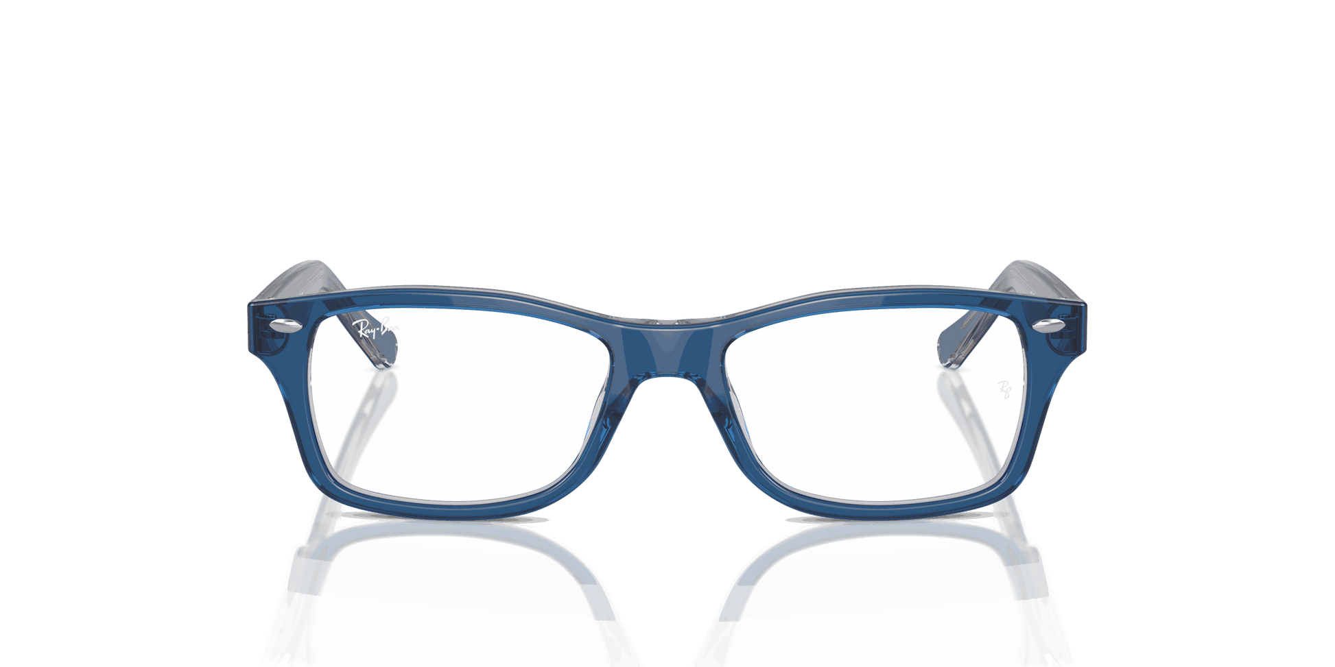 [Clear Lenses, Polished Top Dark Blue & Brown & Light Grey Frame]