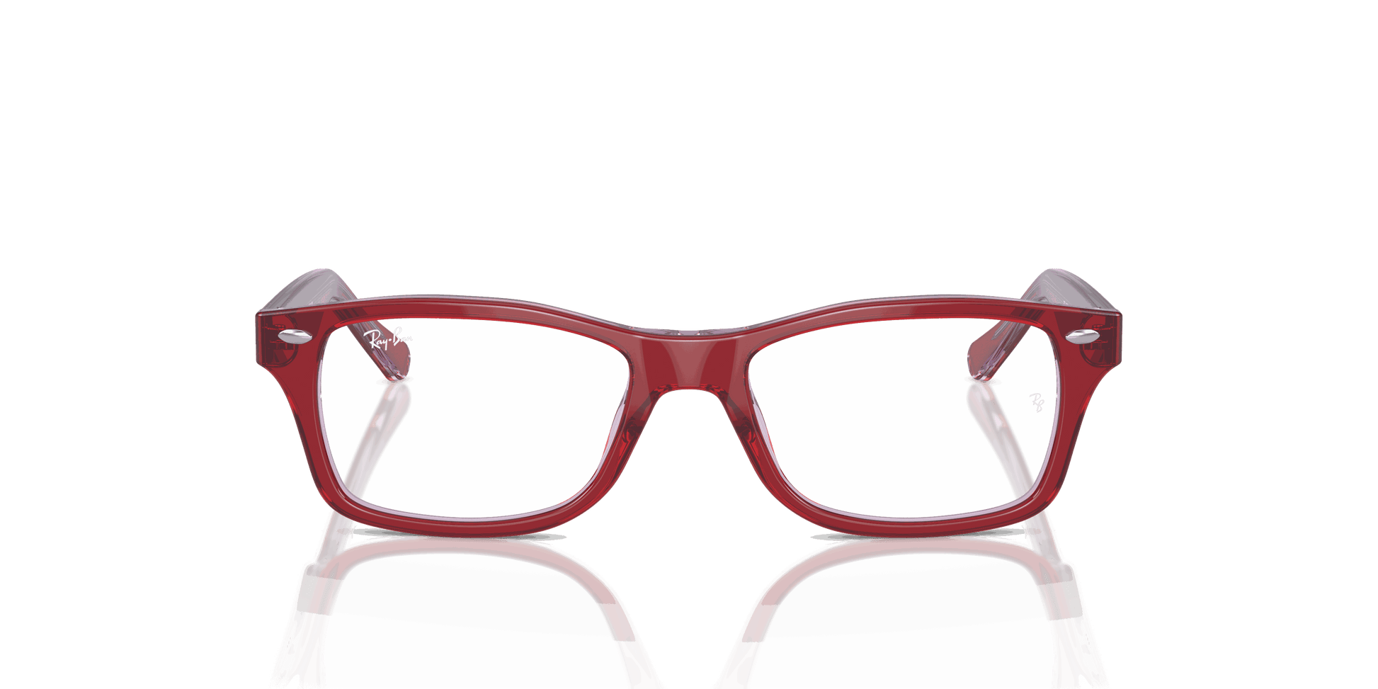 [Clear Lenses, Polished Top Red & Orange & Light Purple Frame]