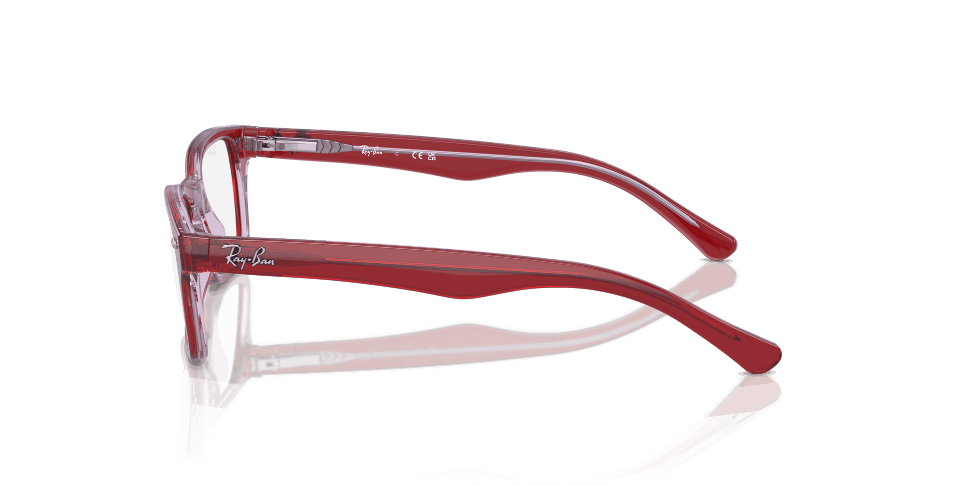 [Clear Lenses, Polished Top Red & Orange & Light Purple Frame]