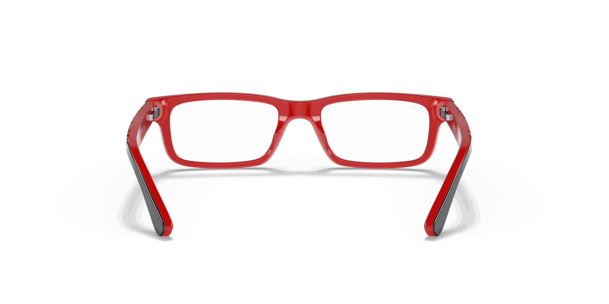 [Clear Lenses, Polished Black On Red Frame]