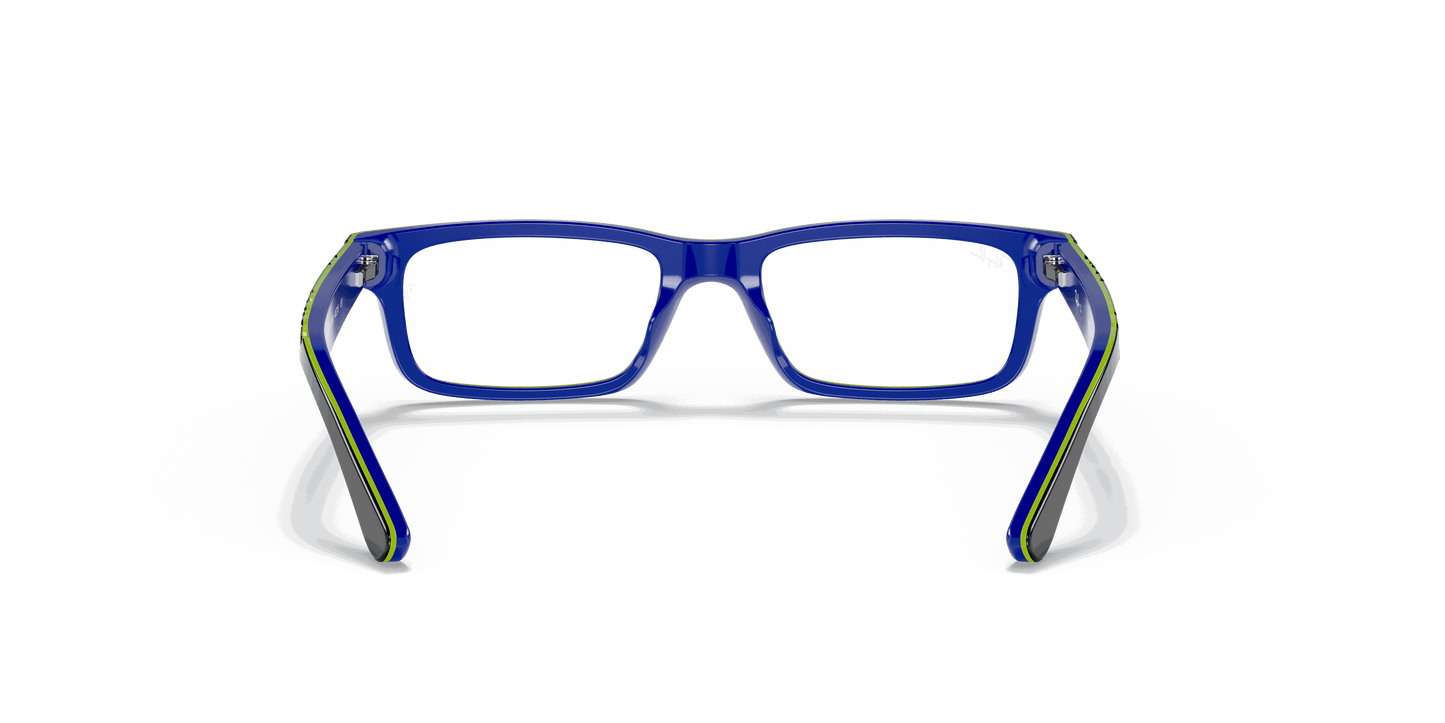 [Clear Lenses, Polished Dark Grey On Blue Frame]
