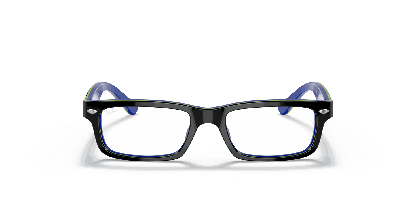 [Clear Lenses, Polished Dark Grey On Blue Frame]