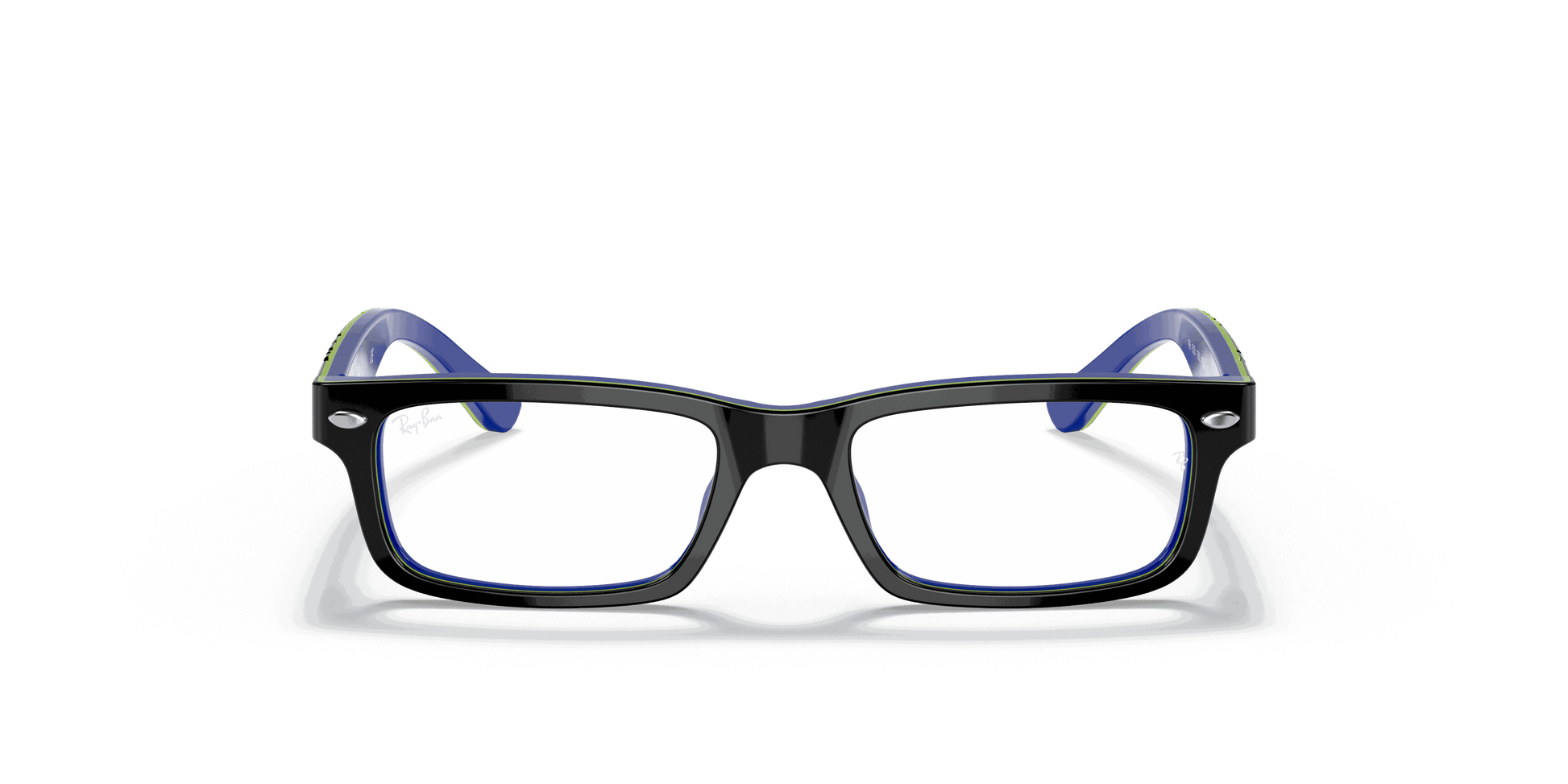 [Clear Lenses, Polished Dark Grey On Blue Frame]