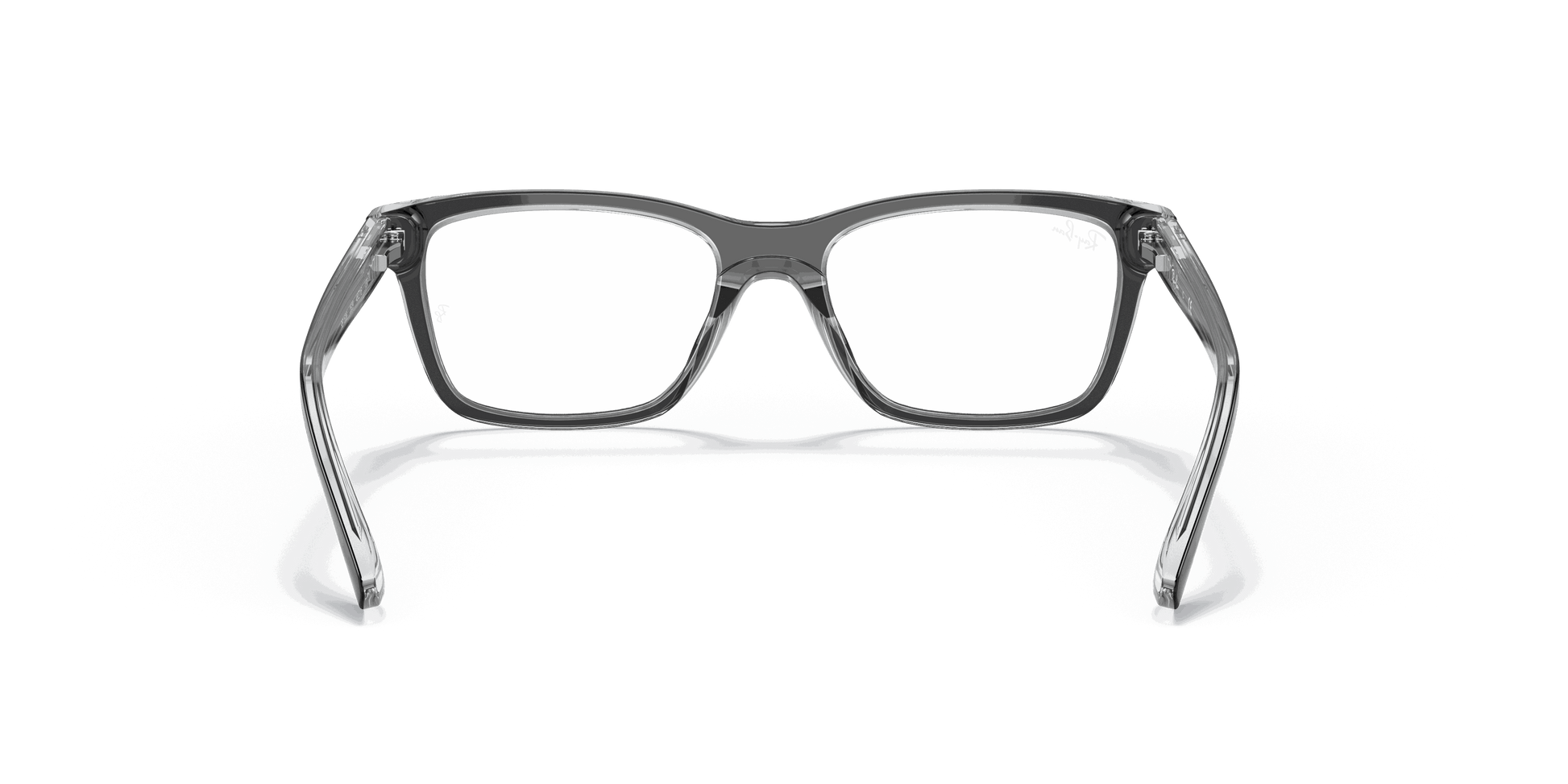 [Clear Lenses, Polished Black On Transparent Frame]