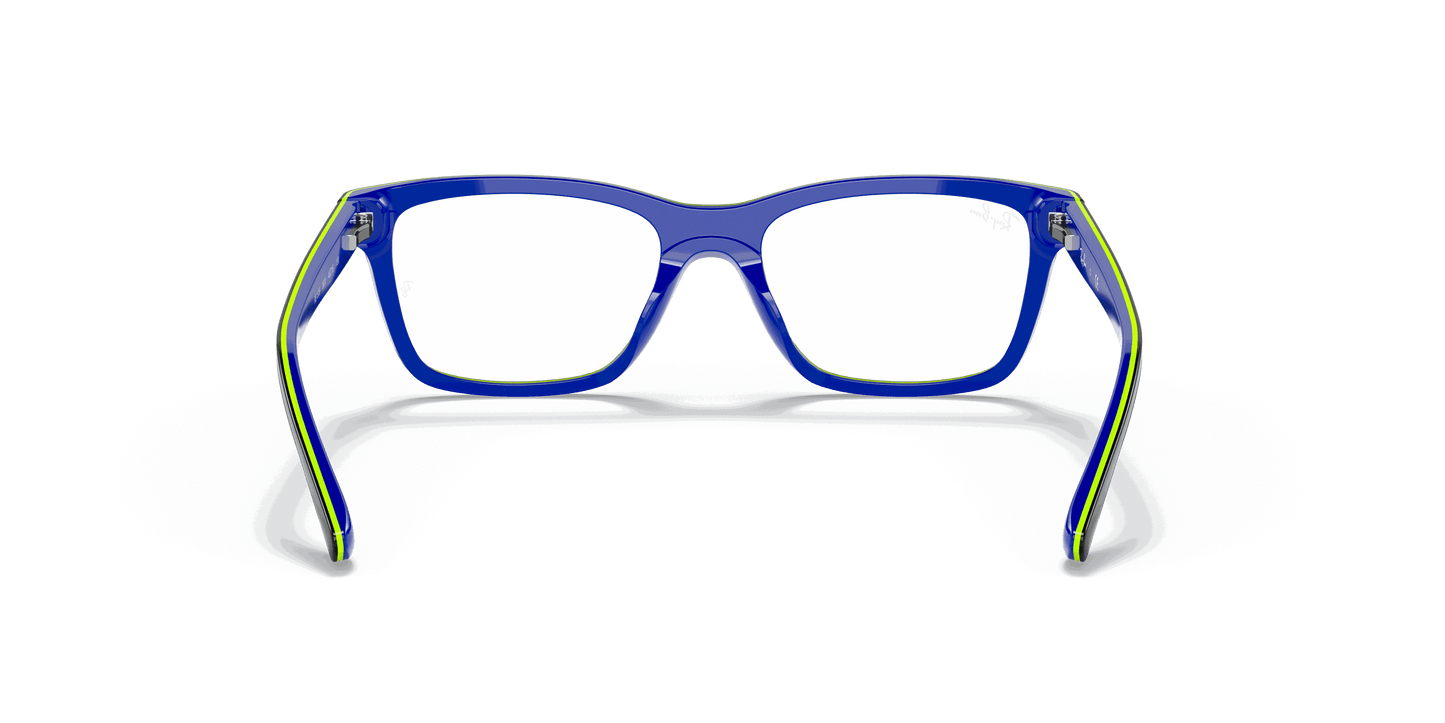[Clear Lenses, Polished Dark Grey On Blue Frame]