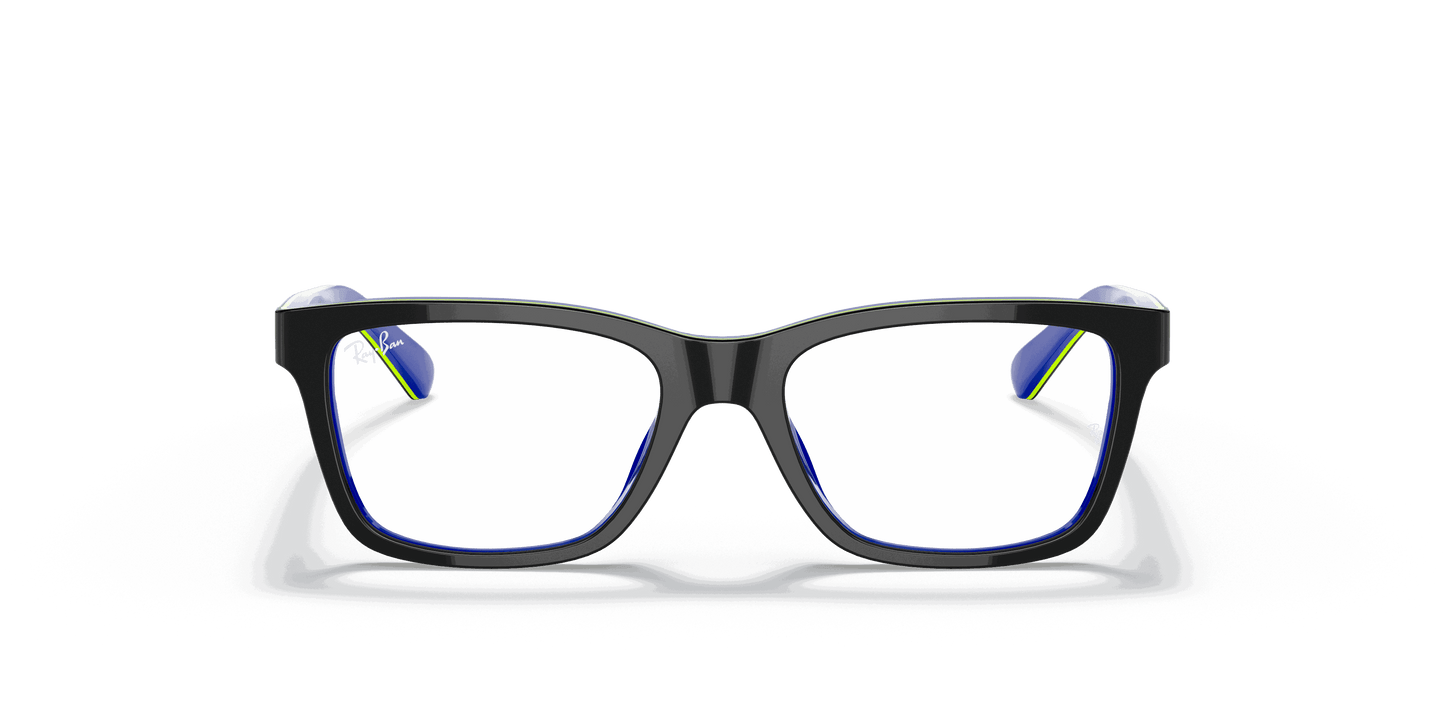 [Clear Lenses, Polished Dark Grey On Blue Frame]