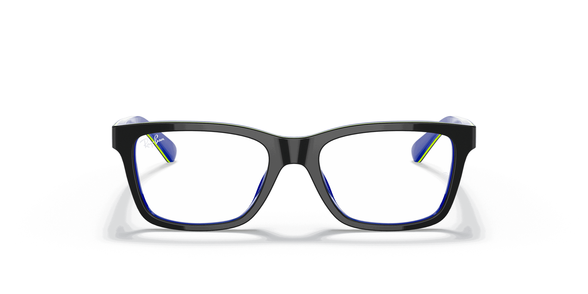 [Clear Lenses, Polished Dark Grey On Blue Frame]
