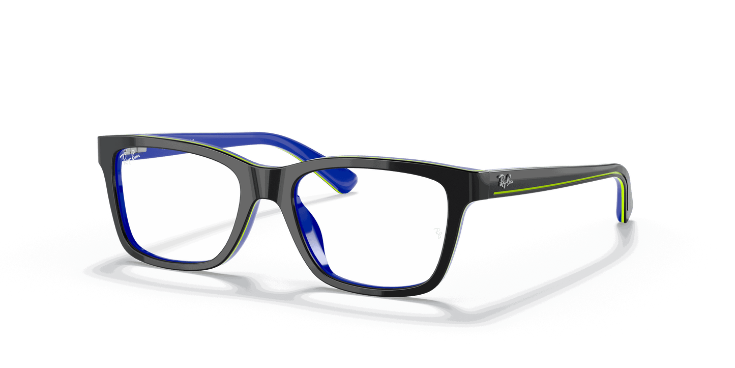 [Clear Lenses, Polished Dark Grey On Blue Frame]
