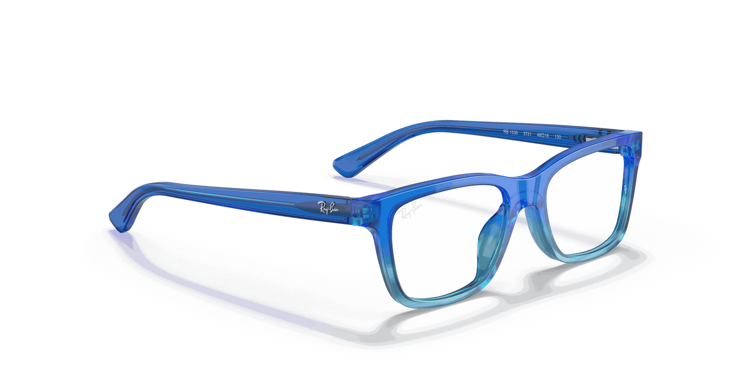 [Clear Lenses, Polished Blue Gradient Frame]