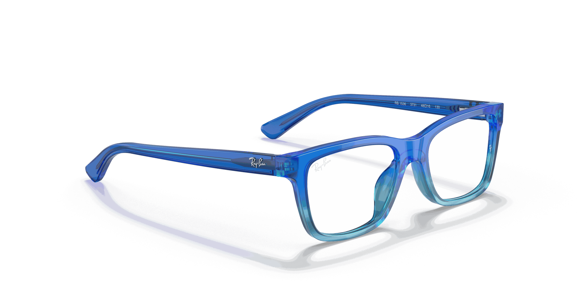 [Clear Lenses, Polished Blue Gradient Frame]