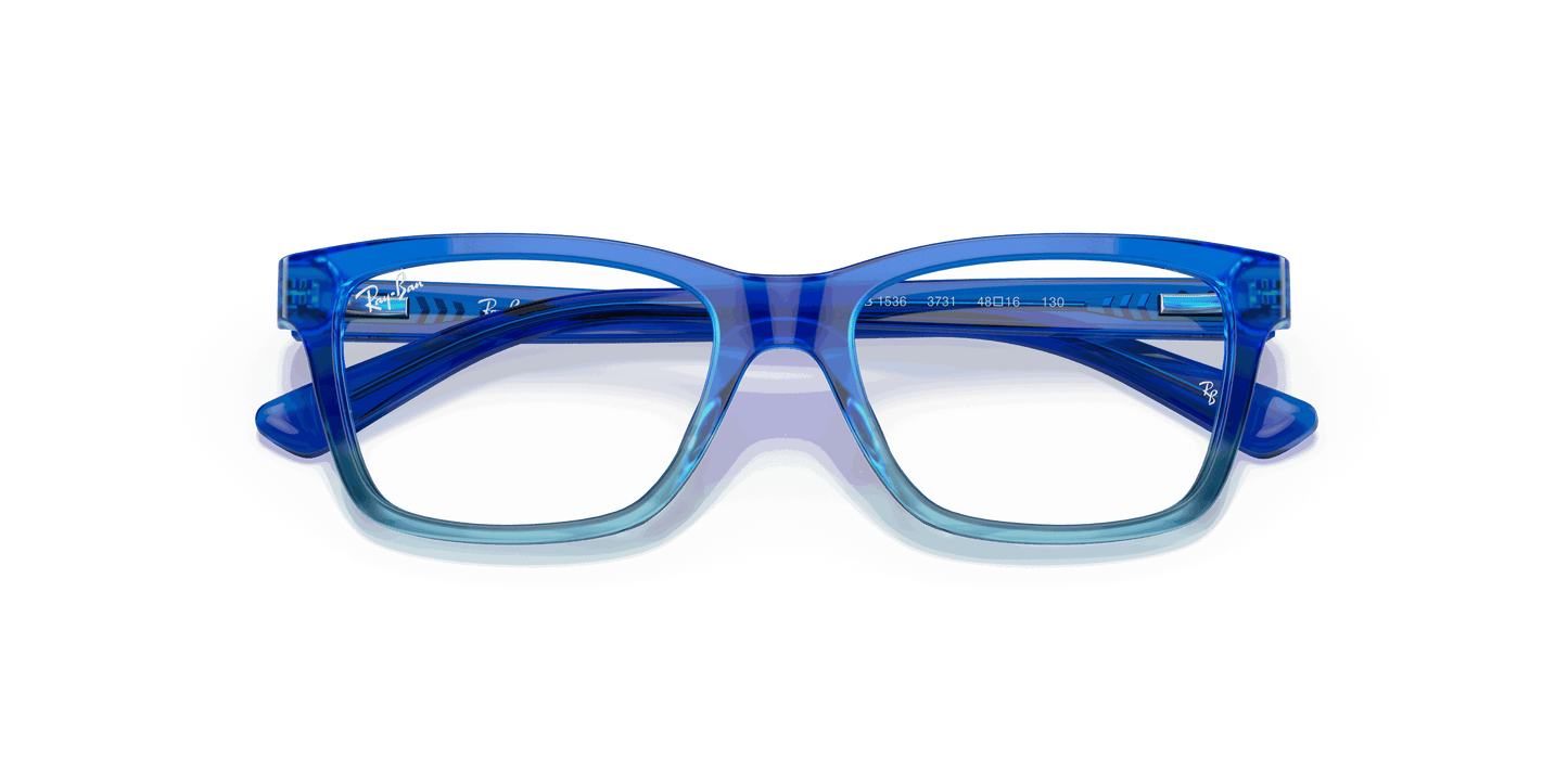 [Clear Lenses, Polished Blue Gradient Frame]