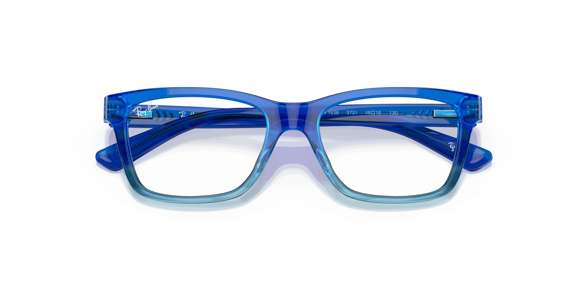 [Clear Lenses, Polished Blue Gradient Frame]