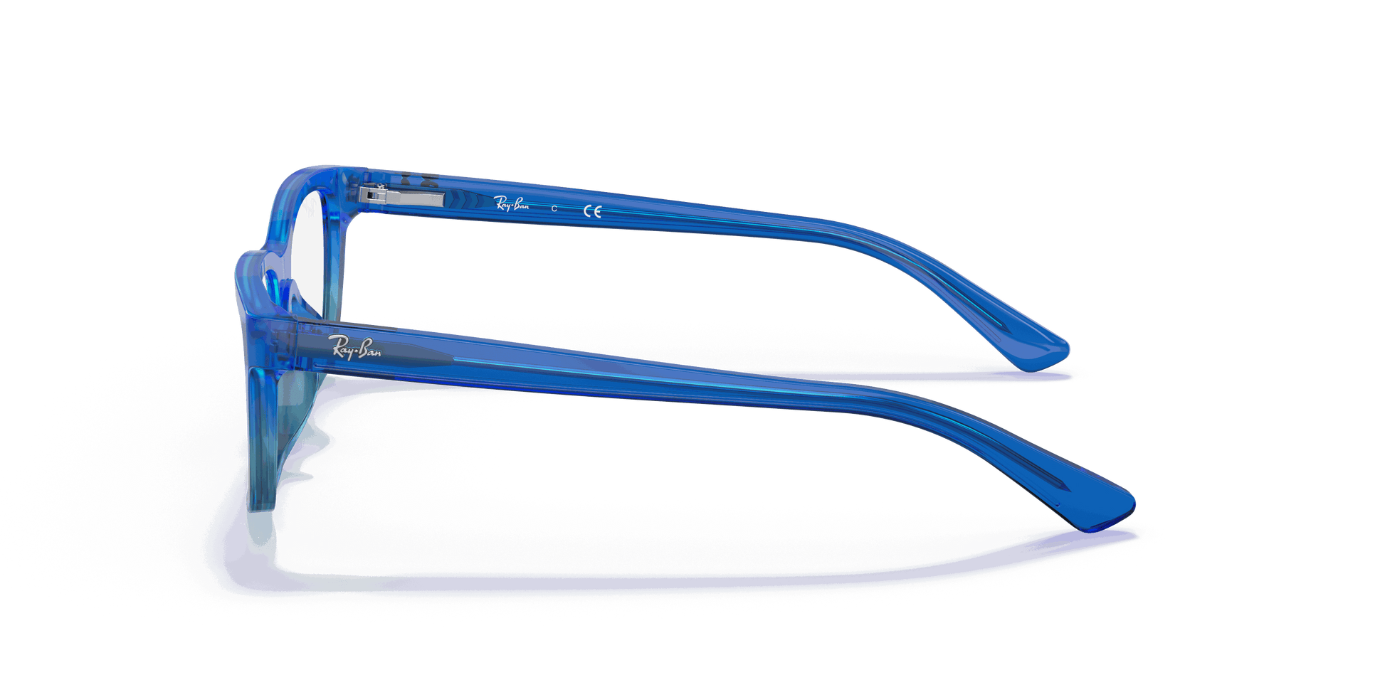 [Clear Lenses, Polished Blue Gradient Frame]