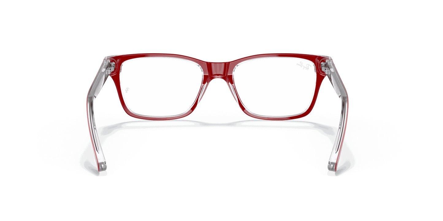 [Clear Lenses, Polished Red On Transparent Frame]