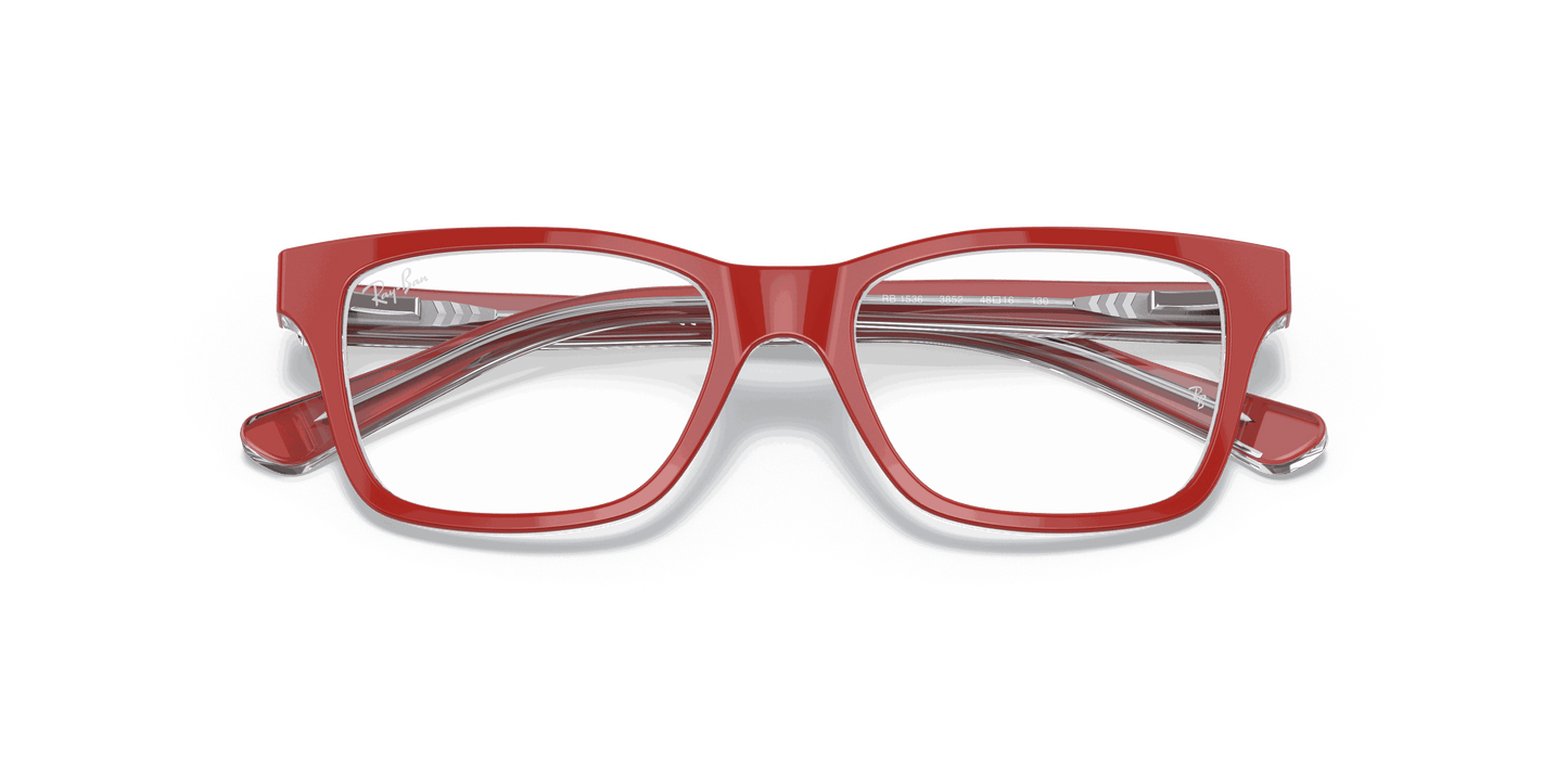 [Clear Lenses, Polished Red On Transparent Frame]