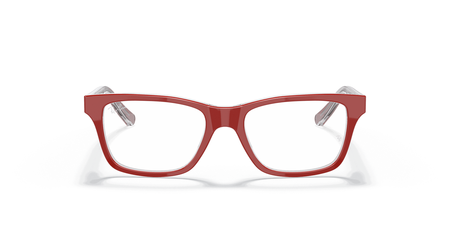 [Clear Lenses, Polished Red On Transparent Frame]