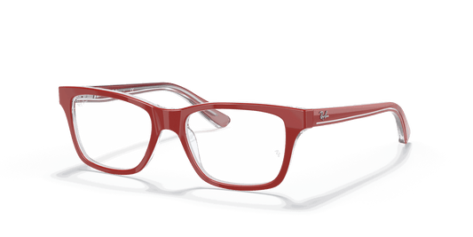 [Clear Lenses, Polished Red On Transparent Frame]