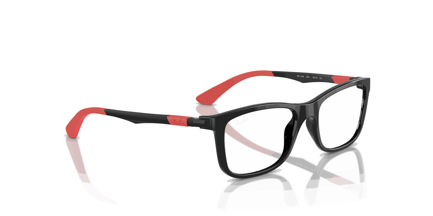 [Clear Lenses, Polished Black Frame]