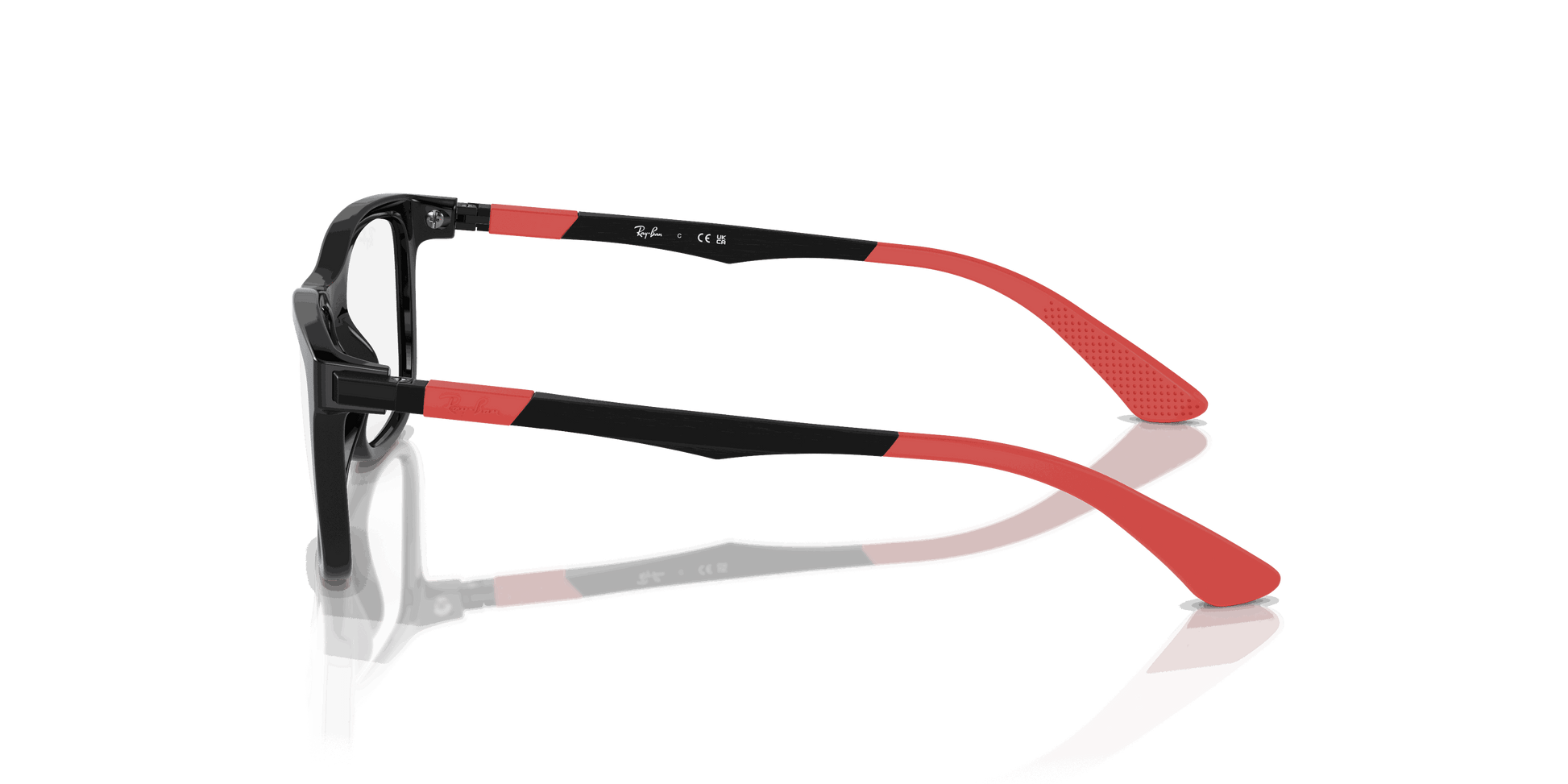 [Clear Lenses, Polished Black Frame]