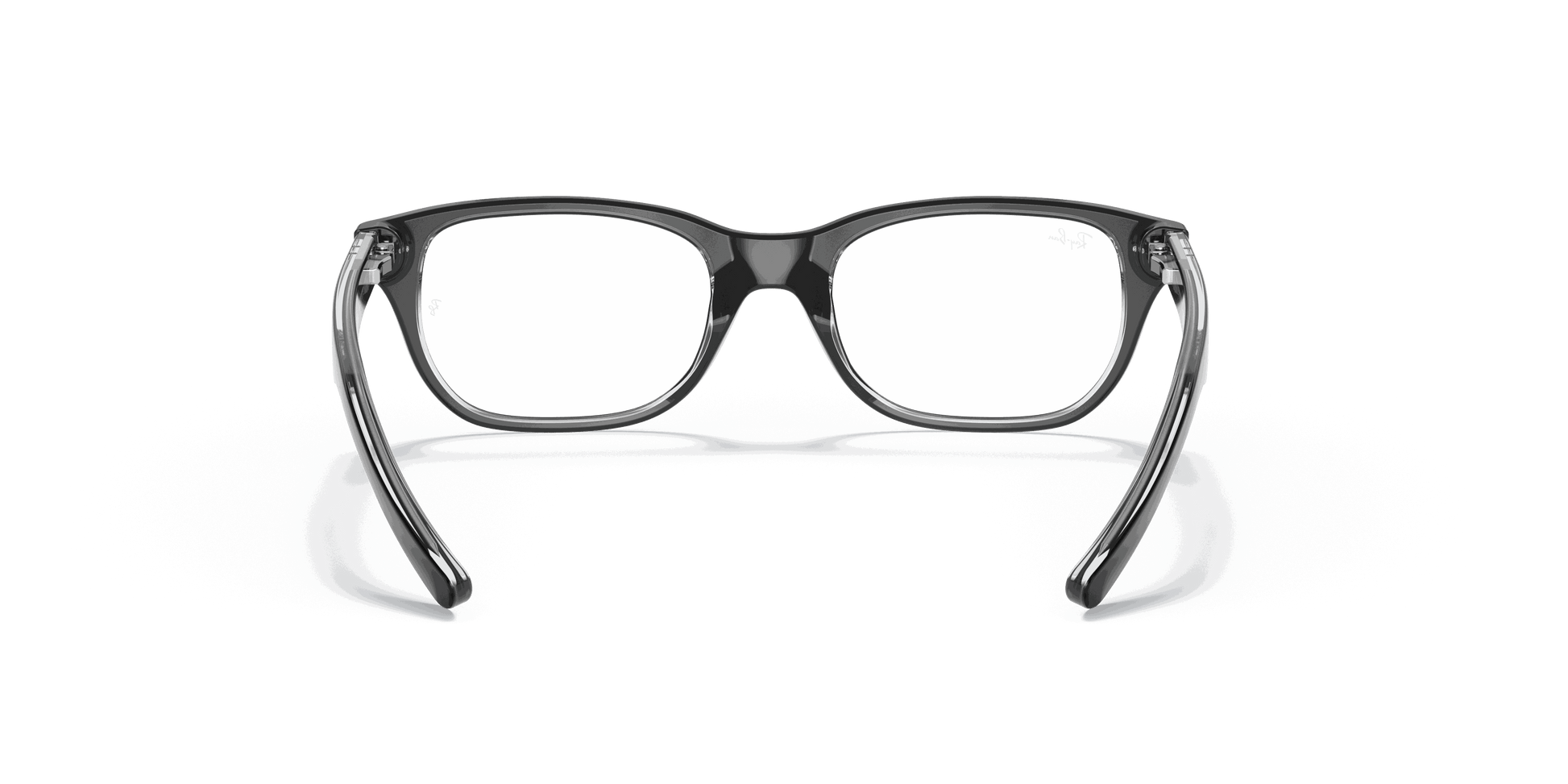 [Clear Lenses, Polished Black On Transparent Frame]