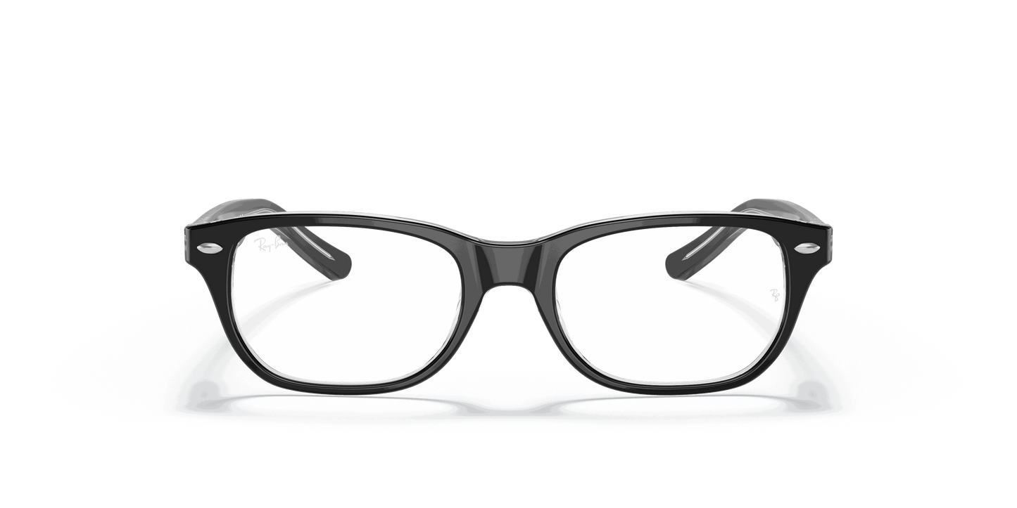[Clear Lenses, Polished Black On Transparent Frame]