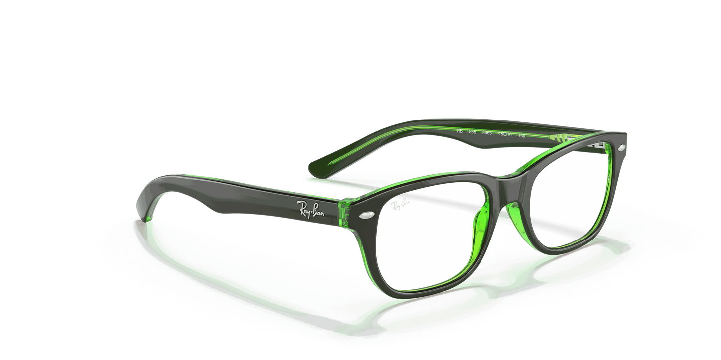 [Clear Lenses, Polished Brown On Green Fluo Frame]