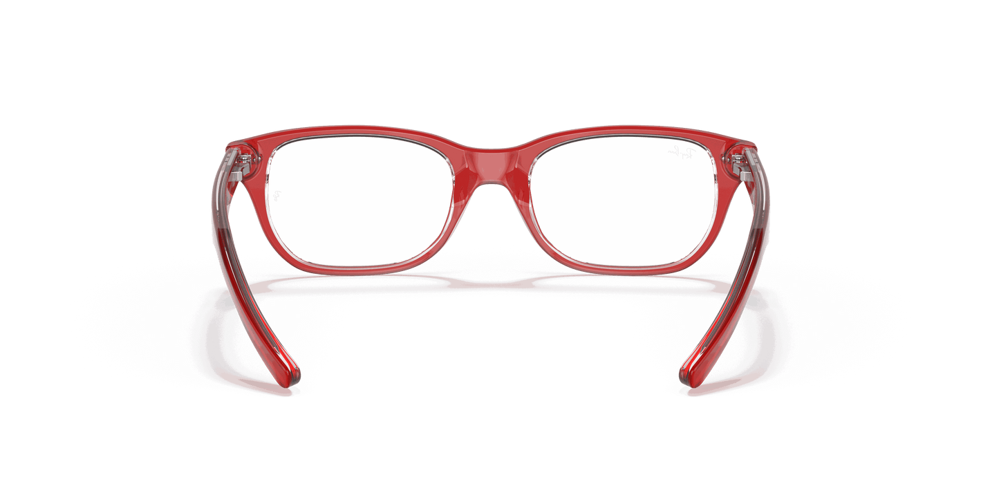 [Clear Lenses, Polished Red On Transparent Frame]