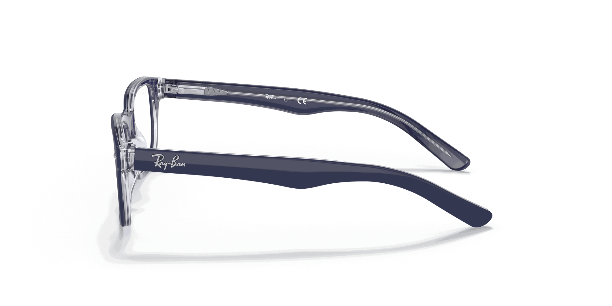 [Clear Lenses, Polished Blue On Transparent Frame]