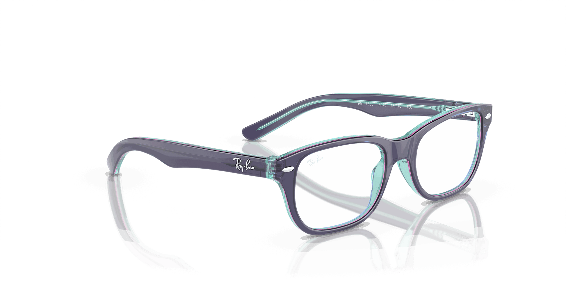 [Demo Lens Lenses, Polished Top Blue & Violet & Light Blue Frame]