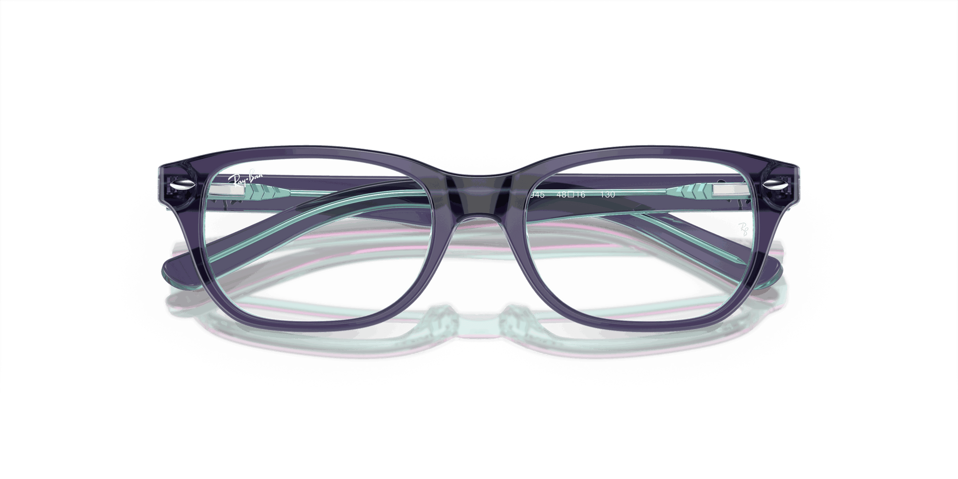 [Demo Lens Lenses, Polished Top Blue & Violet & Light Blue Frame]