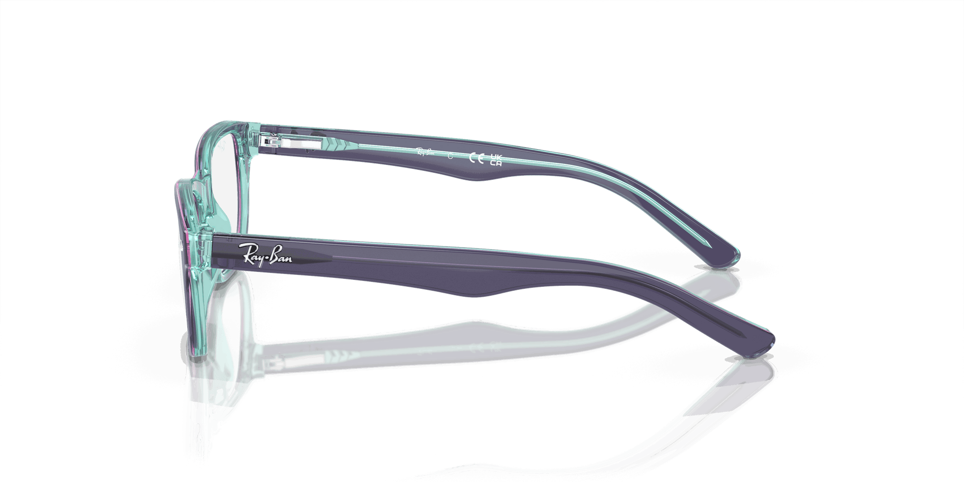 [Demo Lens Lenses, Polished Top Blue & Violet & Light Blue Frame]