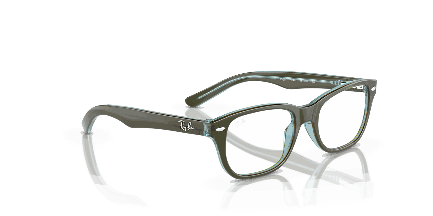 [Demo Lens Lenses, Polished Top Green & Orange & Light Blue Frame]