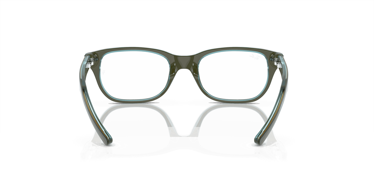 [Demo Lens Lenses, Polished Top Green & Orange & Light Blue Frame]